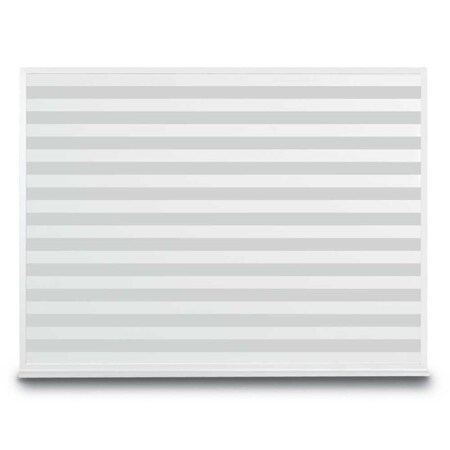 United Visual Products Corkboard, Fabric, Wht/Lime, 1 Door, 48x48" UV3035-WHITE-KEYLIME